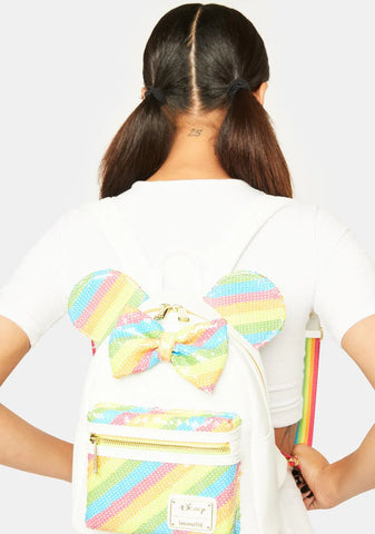 Minnie Mouse Sequin Rainbow Backpack