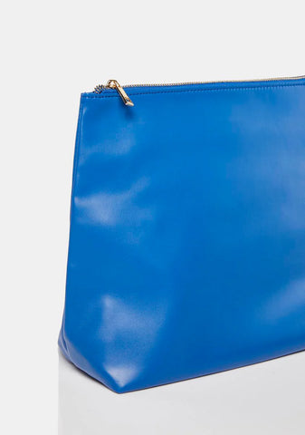 Cobalt The Aria Slouchy Clutch Bag