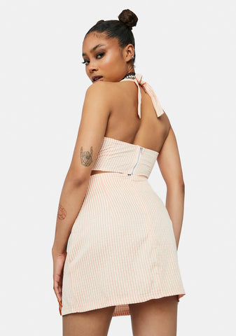 Baby Call Me L8r Gingham Mini Skirt Set