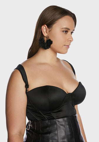 Purr Faux Fur Hoop Earrings