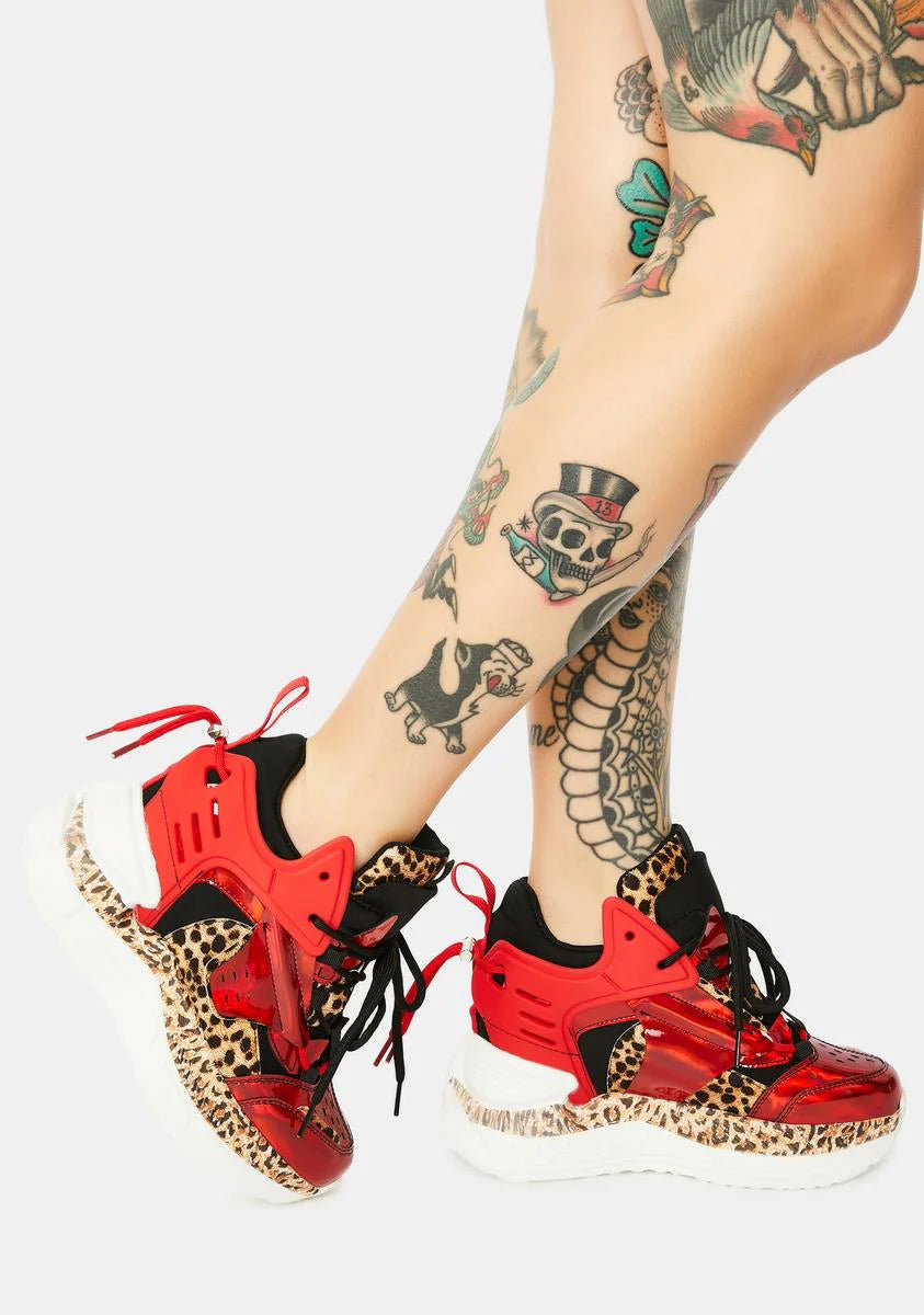 Red Raisin 3 Chunky Wedge Sneakers