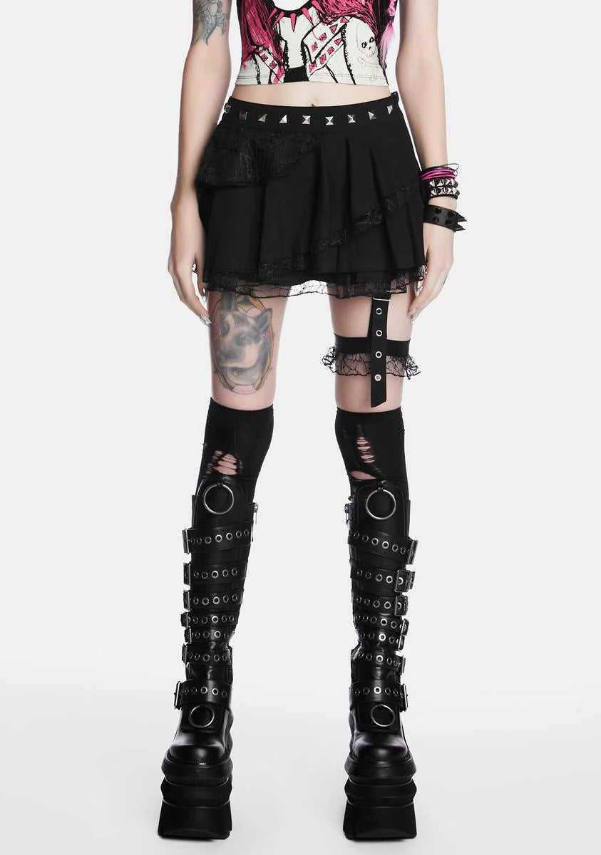 Feelin' Disconnected Pleated Skirt