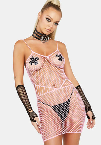 Can't Forget Me Fishnet Dress