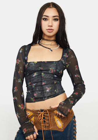 Kona Long Sleeve Corset Top