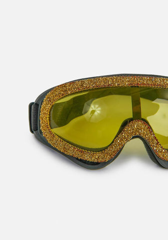 Lemon Freaky Encounters Rhinestone Goggles