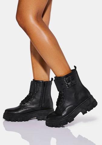 Suit Yourself Buckle Ankle Boots