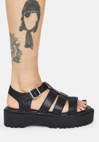 Slick Right Place Right Time Gladiator Sandals