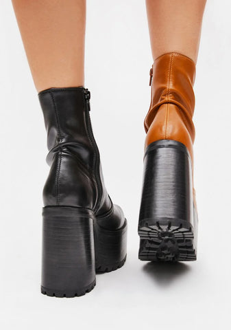 The Slow Rush Mismatched Ankle Boots