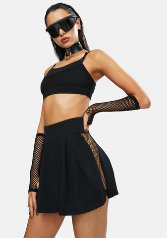 Serve It Up Fishnet Tennis Skirt