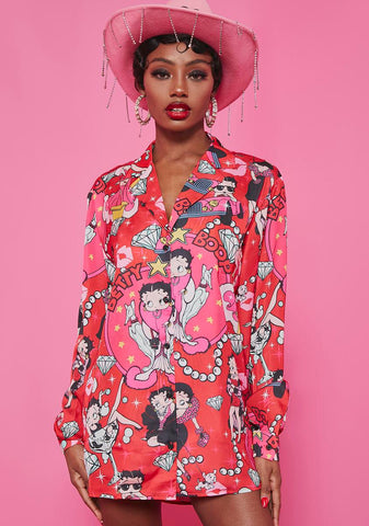 Lover Catch A Kitten Shirt Dress