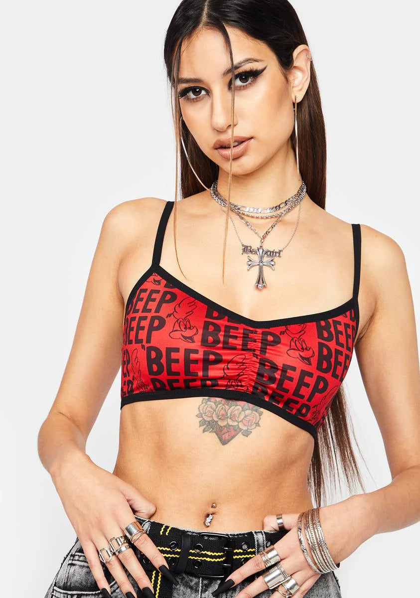 Think Fast Graphic Bralette