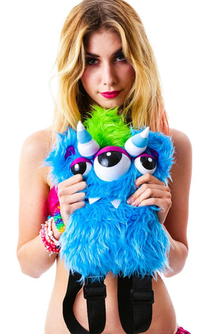 Monster Behind You Furry Backpack
