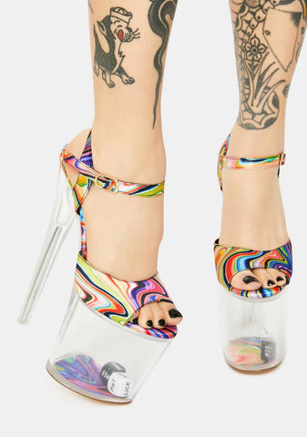 Spiral Pour Some More Platform Heels