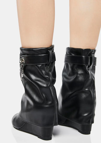 Own The Night Wedge Booties