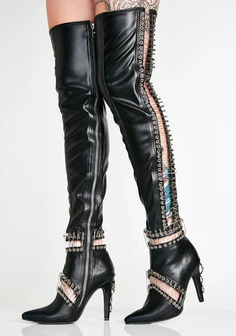 Queen Pin Thigh High Boots