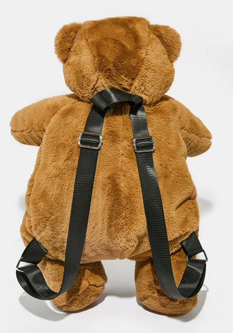 Chocolate Mister Snuggles Bear Backpack