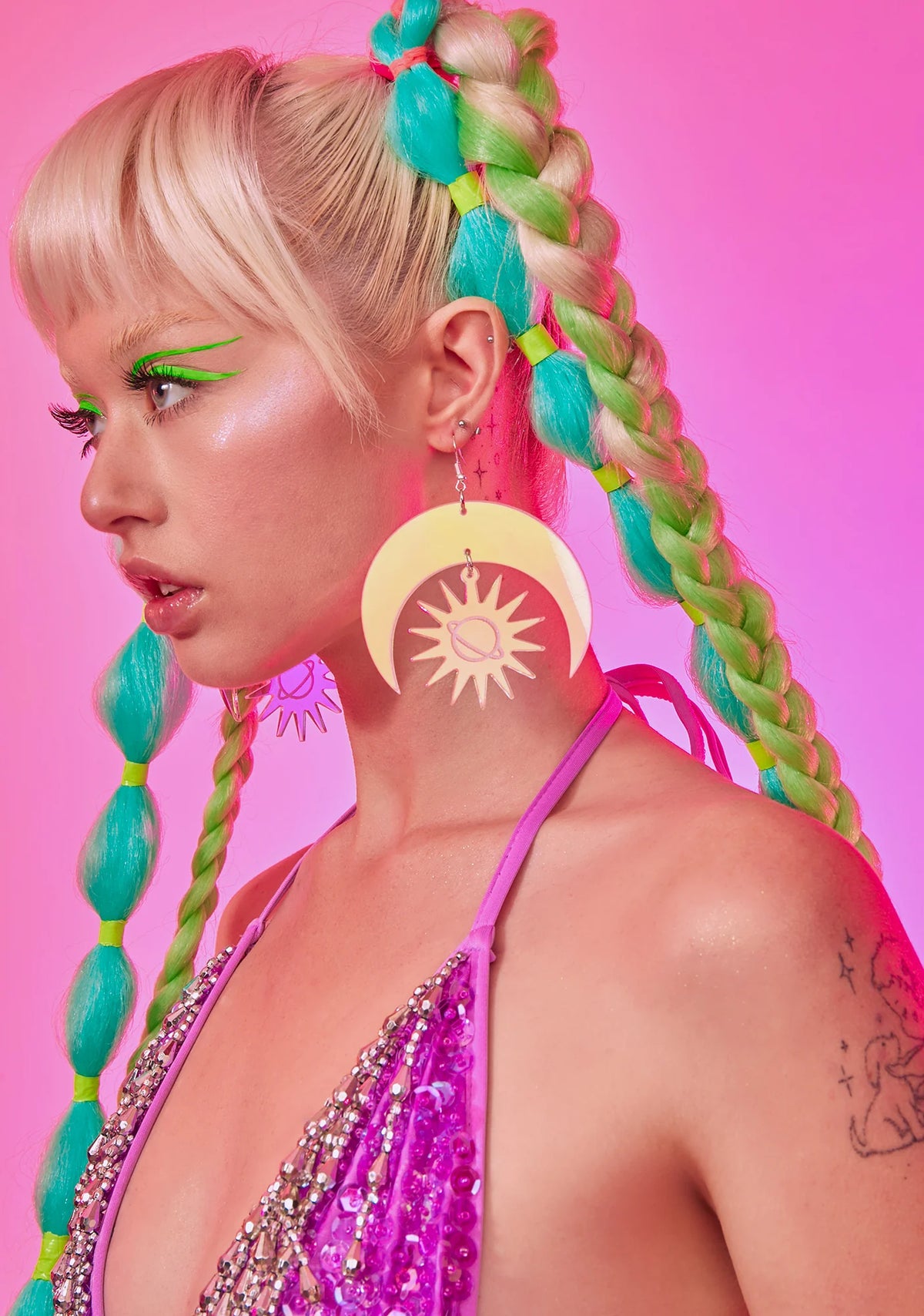 Sun & Moon Iridescent Earrings