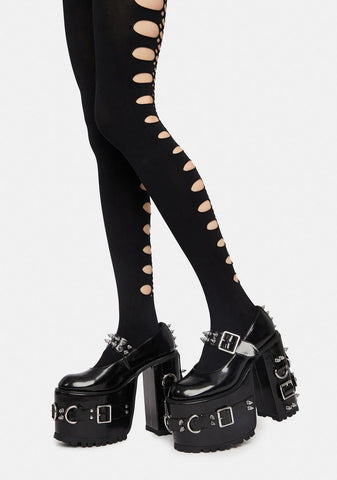 The Whole Truth Cutout Tights