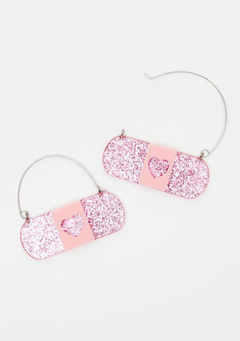 Love Hurts Bandage Hoop Earrings