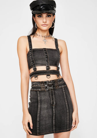 Atomic Crusher Denim Skirt