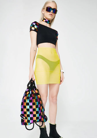 Rainbow Rides Drawstring Bag