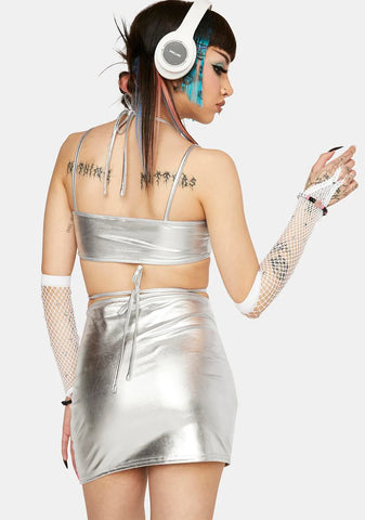 Chrome To The Front Cut-Out Dress