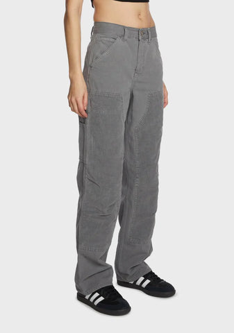 Cord Panel Carpenter Pants