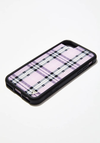 Lavender Plaid Iphone Case