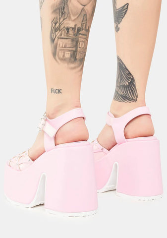Pink Camel-17 Platform Sandals