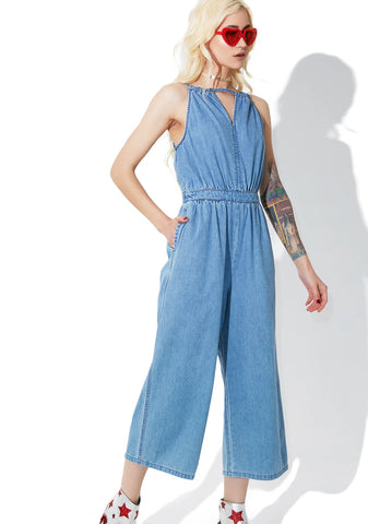 What A Feelin' Denim Jumpsuit