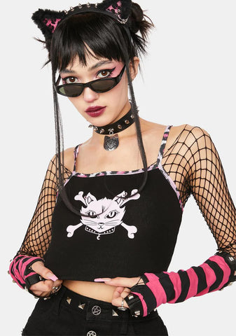 Don't Cross Meow Crop Top