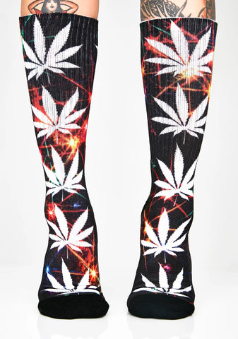 Wicked Plantlife All The Lights Socks