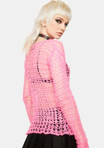 Pink Holy Punk Knit Sweater