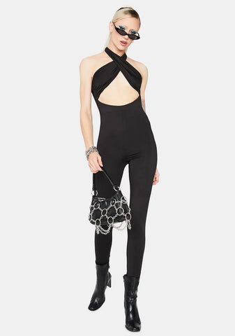 Euphoric Dreamer Halter Cutout Skinny Jumpsuit