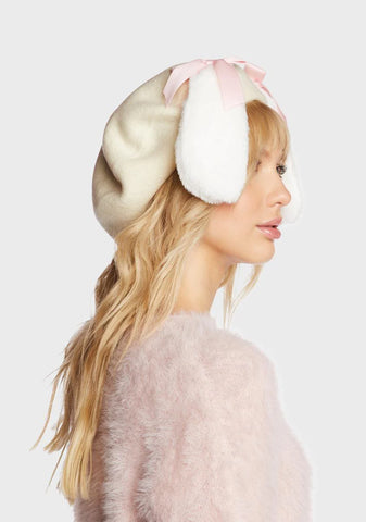 Hoppin' Mad Bunny Ear Beret