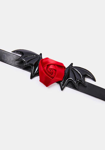 Drink My Nectar Bat Rose Choker