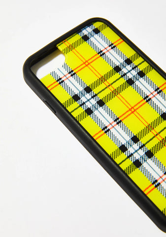 Yellow Plaid IPhone Case