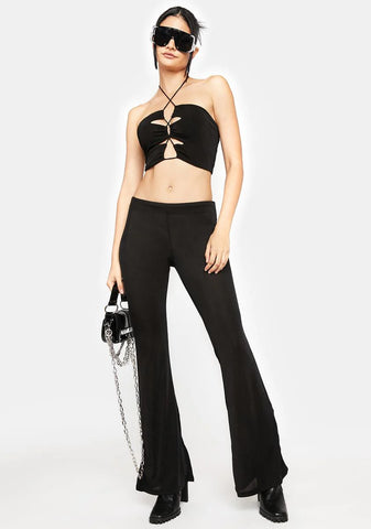 Teach Me How Peekaboo Crop Top