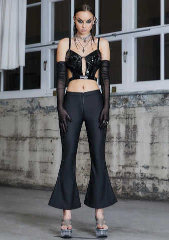 Kickdrum Patent Corset Bra Top