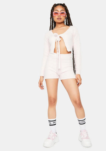 Baby Trust The Moment Knit Cardigan & Shorts Set