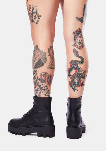 Playin' It Cool Chunky Hiker Boots