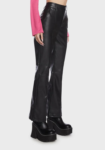 Vegan Leather Star Trousers