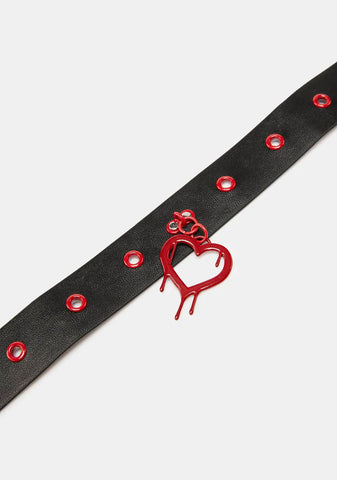 Bloodlust Love Heart Drip Choker