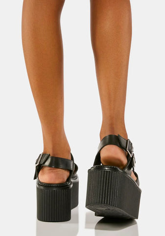 Black Brush Off Strato Sandals