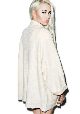 Essentials Slouch Cardigan - Light Gray