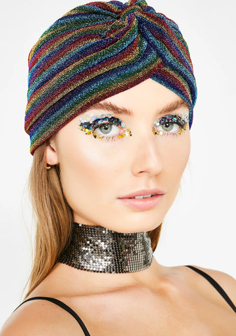 Groovy Vibez Shimmer Stripe Hat