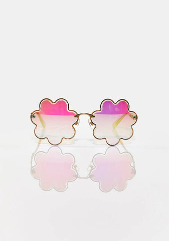 Iridescent Bloom Oversized Sunglasses
