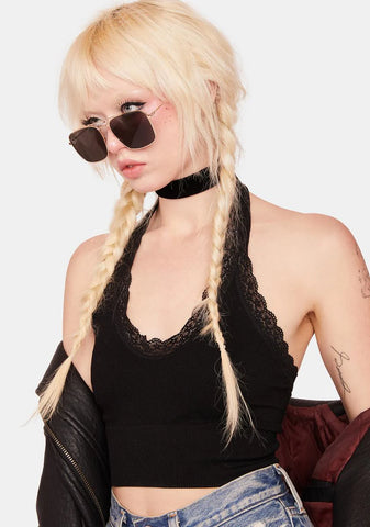 Midnight Love The Chase Halter Crop Top