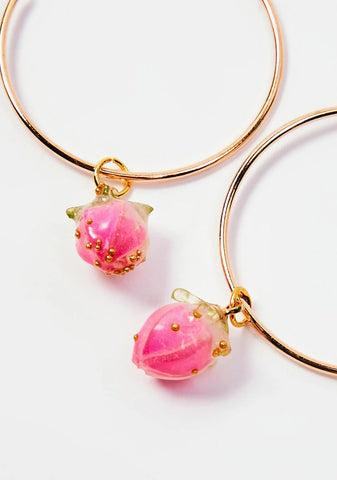 Baby Buy Me Berries Hoop Earrings