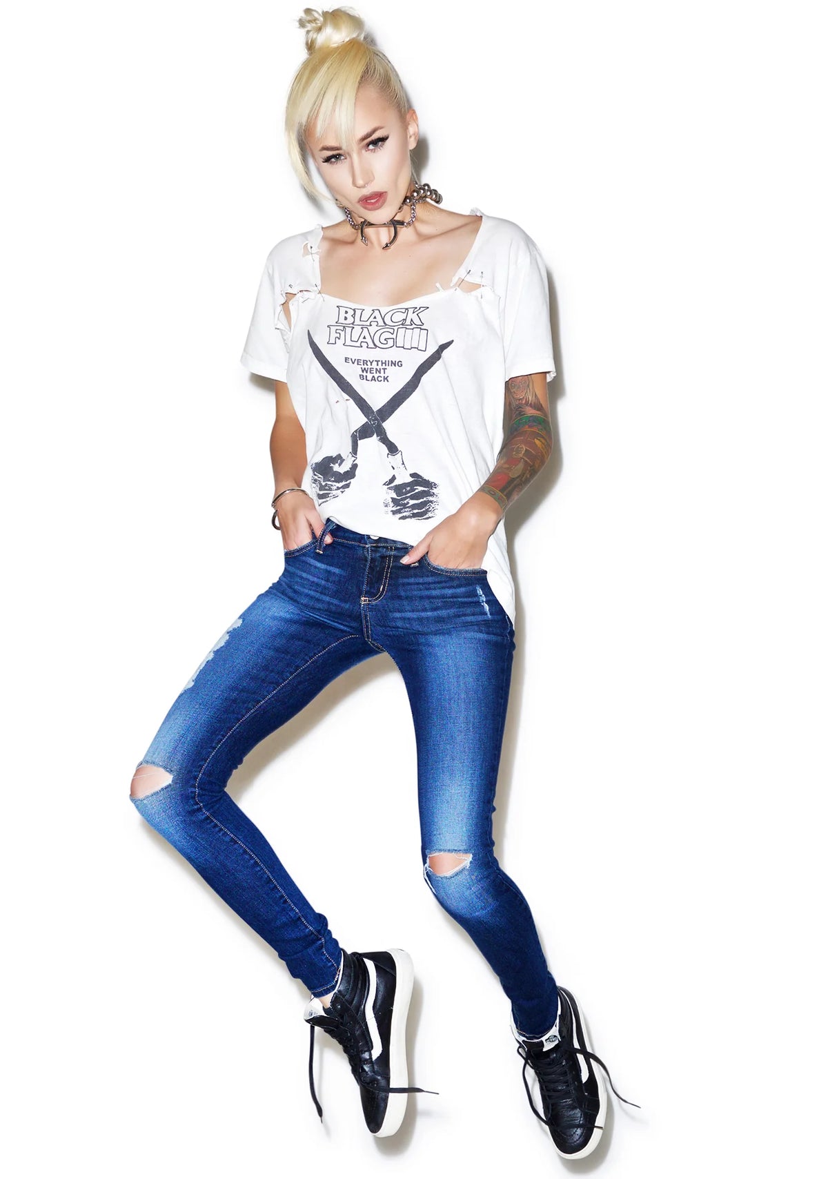 Dylan Distressed Skinny Jeans